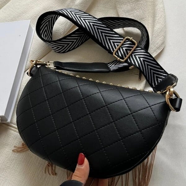 Studded Tassel Sling Bag