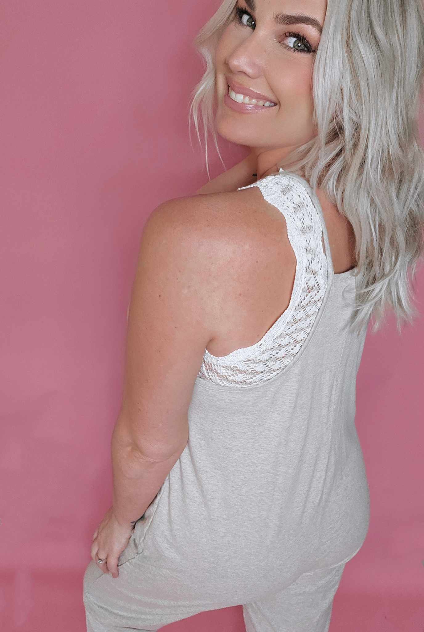 The Lilliana Pointelle Knit Tank