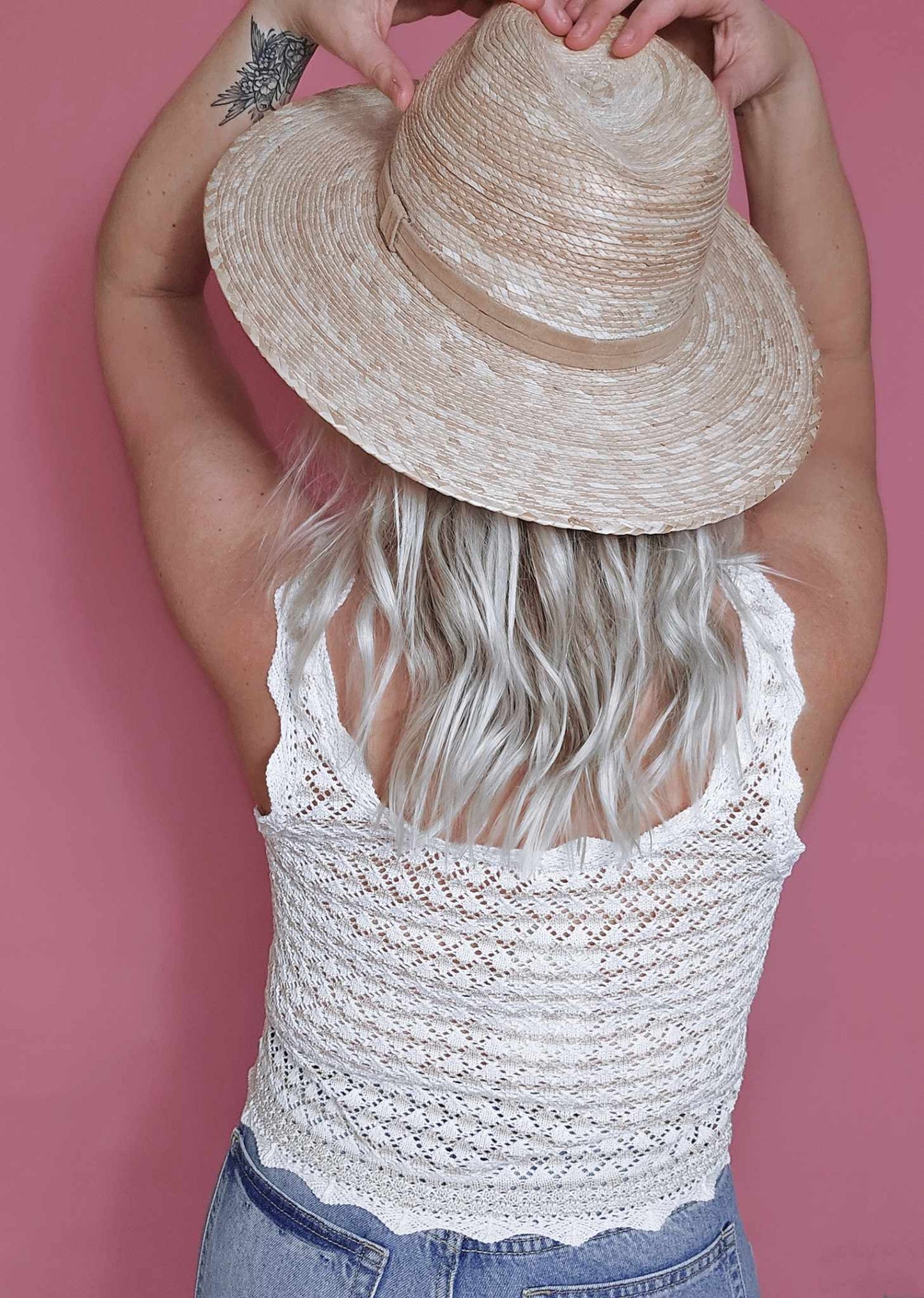 The Lilliana Pointelle Knit Tank