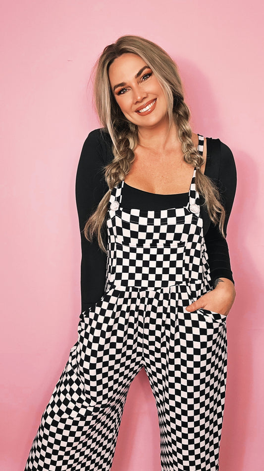 Checkered Overalls