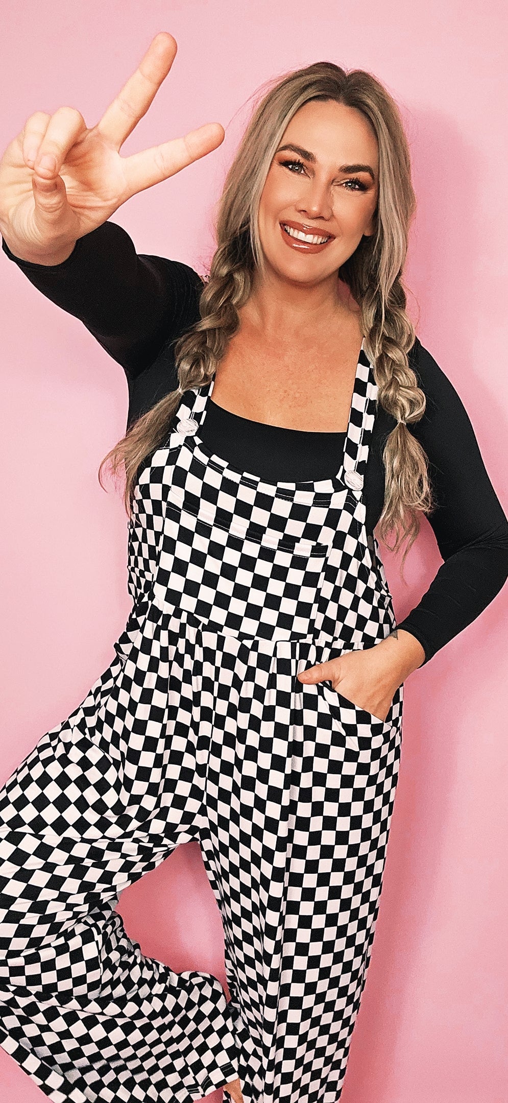 Checkered Overalls